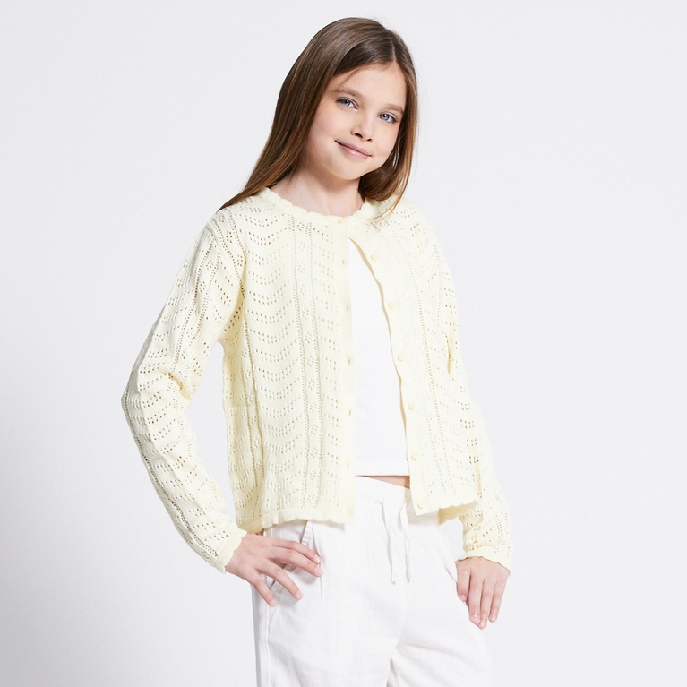 Crochet knit cardigan "Vidia star"